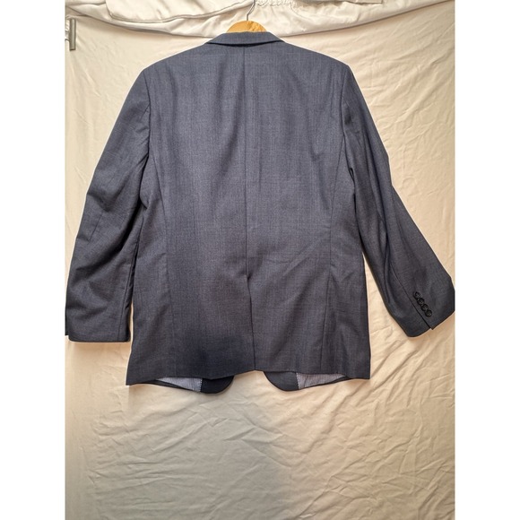 Banana Republic Mens Tailored Slim Fit Blazer 44R Light Plaid Polyester Blend - Picture 10 of 11